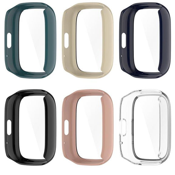 For Lexin Watch 3 Tempered Film Integrated PC Watch Protective Case(Ink Blue)