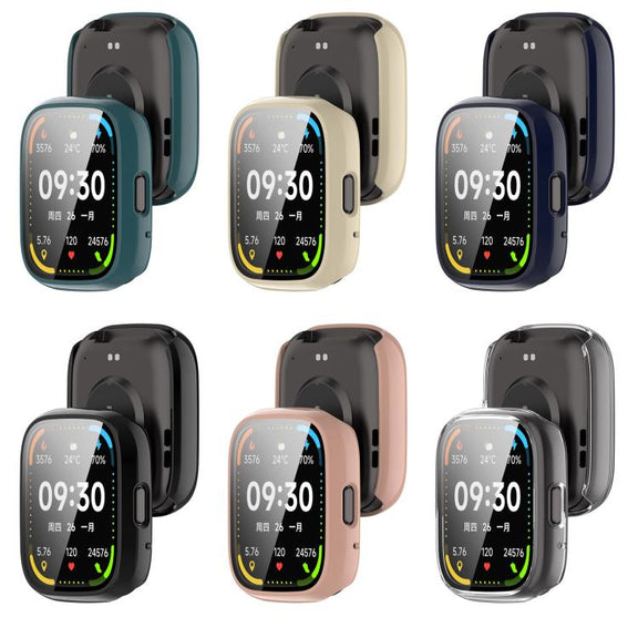 For Lexin Watch 3 Tempered Film Integrated PC Watch Protective Case(Black)