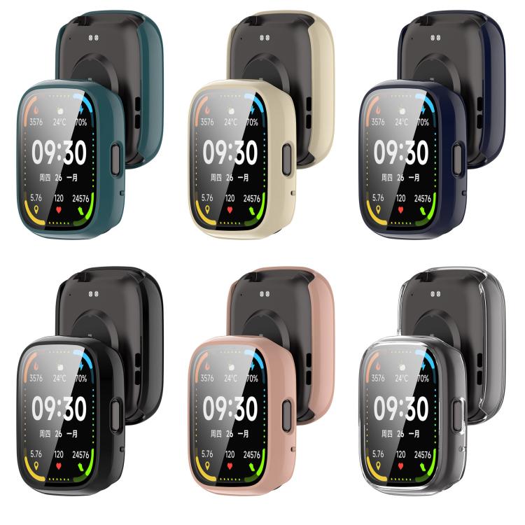 For Lexin Watch 3 Tempered Film Integrated PC Watch Protective Case(Black)