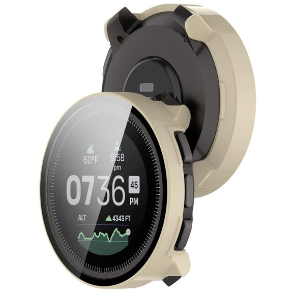 For Suunto Vertical Tempered Film Integrated PC Watch Protective Case(Ivory White)
