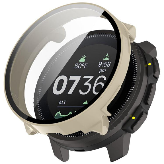 For Suunto Vertical Tempered Film Integrated PC Watch Protective Case(Ivory White)
