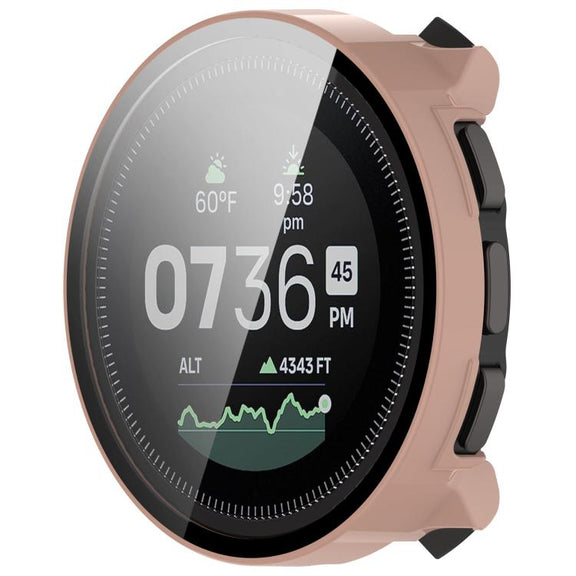 For Suunto Vertical Tempered Film Integrated PC Watch Protective Case(Cherry Pink)