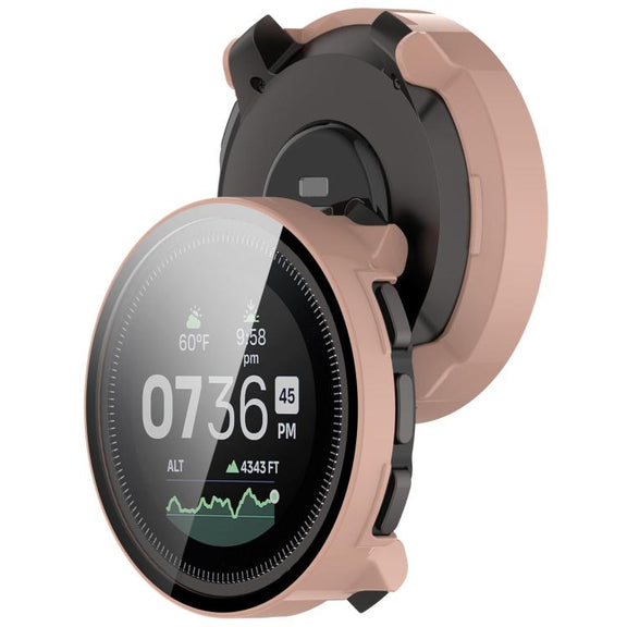 For Suunto Vertical Tempered Film Integrated PC Watch Protective Case(Cherry Pink)