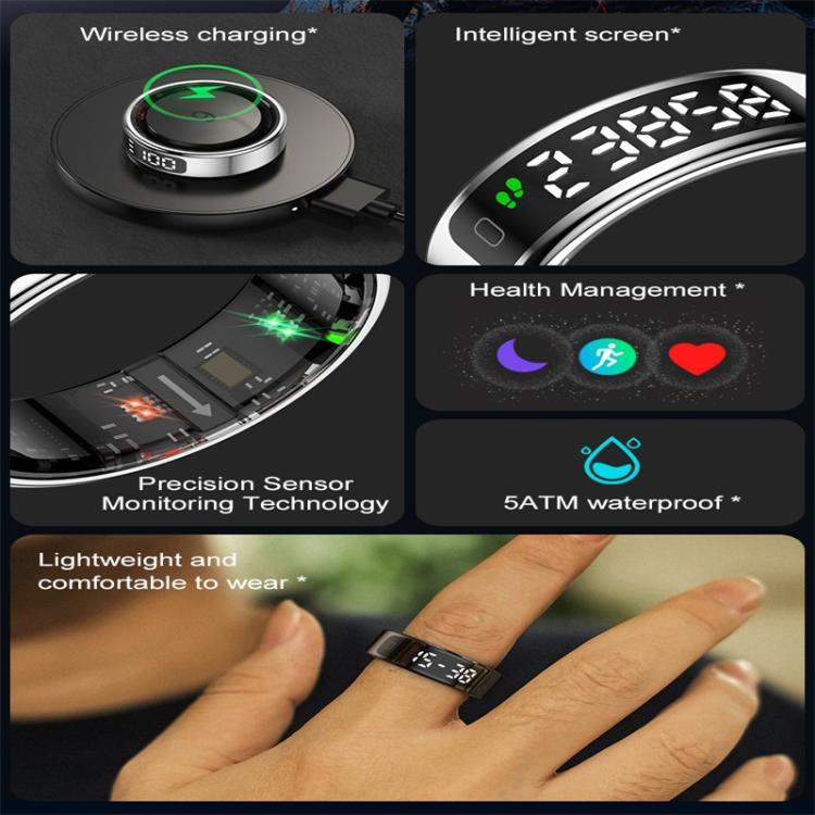 R11 SIZE 10 Smart Ring, Support Heart Rate / Blood Oxygen / Sleep / Multiple Sports Modes(Rose Gold)