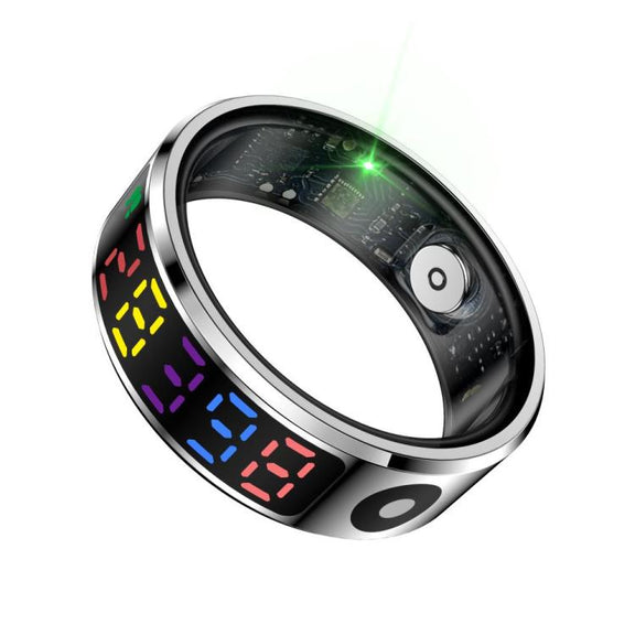R12 SIZE 9 Smart Ring, Support Heart Rate / Blood Oxygen / Sleep / Multiple Sports Modes(Silver)