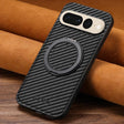 For Google Pixel 7 Pro Suteni G3 Carbon Fiber Leather 360 Rotation Holder MagSafe Phone Case(Black) - free shipping - PMC TechLife - Order now!