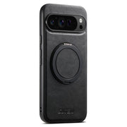 For Google Pixel 9 Pro Suteni G3 Suteni G3 Oil Wax 360 Rotation Holder MagSafe Back Phone Case(Black)