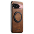 For Google Pixel 9 Suteni G3 Oil Wax 360 Rotation Holder MagSafe Back Phone Case(Brown) - Google Cases by Suteni | Online Shopping South Africa | PMC TechLife | Buy Now Pay Later Mobicred