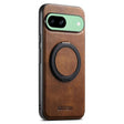 For Google Pixel 8a Suteni G3 Oil Wax 360 Rotation Holder MagSafe Back Phone Case(Brown) - Google Cases by Suteni | Online Shopping South Africa | PMC TechLife | Buy Now Pay Later Mobicred