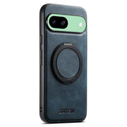 For Google Pixel 8a Suteni G3 Suteni G3 Oil Wax 360 Rotation Holder MagSafe Back Phone Case(Blue)