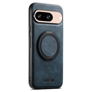 For Google Pixel 8 Suteni G3 Oil Wax 360 Rotation Holder MagSafe Back Phone Case(Blue)