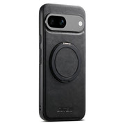 For Google Pixel 7a Suteni G3 Oil Wax 360 Rotation Holder MagSafe Back Phone Case(Black)