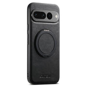 For Google Pixel 7 Pro Suteni G3 Suteni G3 Oil Wax 360 Rotation Holder MagSafe Back Phone Case(Black)