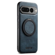 For Google Pixel 7 Pro Suteni G3 Oil Wax 360 Rotation Holder MagSafe Back Phone Case(Blue)