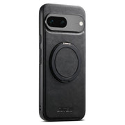 For Google Pixel 7 Suteni G3 Oil Wax 360 Rotation Holder MagSafe Back Phone Case(Black)