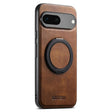 For Google Pixel 7 Suteni G3 Suteni G3 Oil Wax 360 Rotation Holder MagSafe Back Phone Case(Brown) - Google Cases by Suteni | Online Shopping South Africa | PMC TechLife | Buy Now Pay Later Mobicred