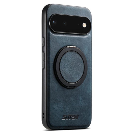 For Google Pixel 6 Suteni G3 Oil Wax 360 Rotation Holder MagSafe Back Phone Case(Blue) - free shipping - PMC Jewellery - Order now!