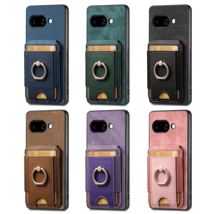 For Google Pixel 9a Retro Splitable Magnetic Stand Card Bag Leather Phone Case(Pink) - Google Cases by PMC TechLife | Online Shopping South Africa | PMC TechLife | Buy Now Pay Later Mobicred