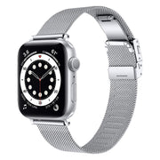 For Apple Watch 42mm / 41mm / 40mm / 38mm Hyphosis Buckle Milanese Metal Watch Band(Silver)
