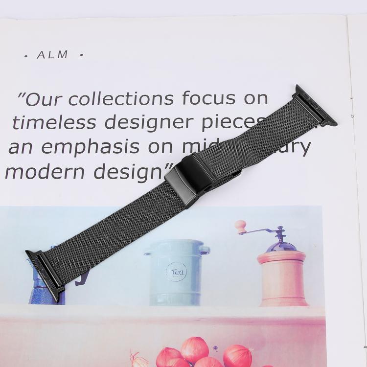 For Apple Watch 46mm / 49mm / 45mm / 44mm Hyphosis Buckle Milanese Metal Watch Band(Silver) - free shipping - PMC TechLife - Order now!