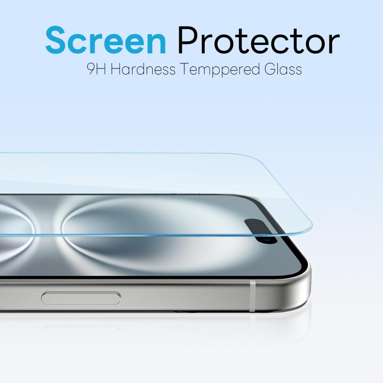 For iPhone 16 Plus NORTHJO 3 in 1 PC Magnetic Phone Case with Screen Film and Lens Film(Clear) - free shipping - PMC TechLife - Order now!
