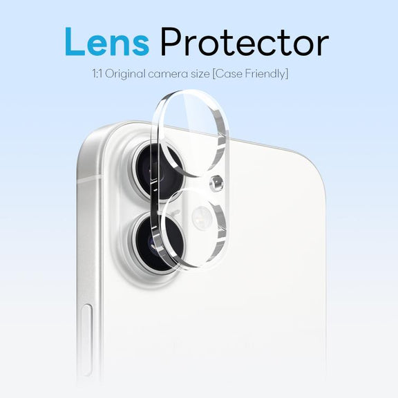 For iPhone 16 Plus NORTHJO 3 in 1 PC Magnetic Phone Case with Screen Film and Lens Film(Clear)