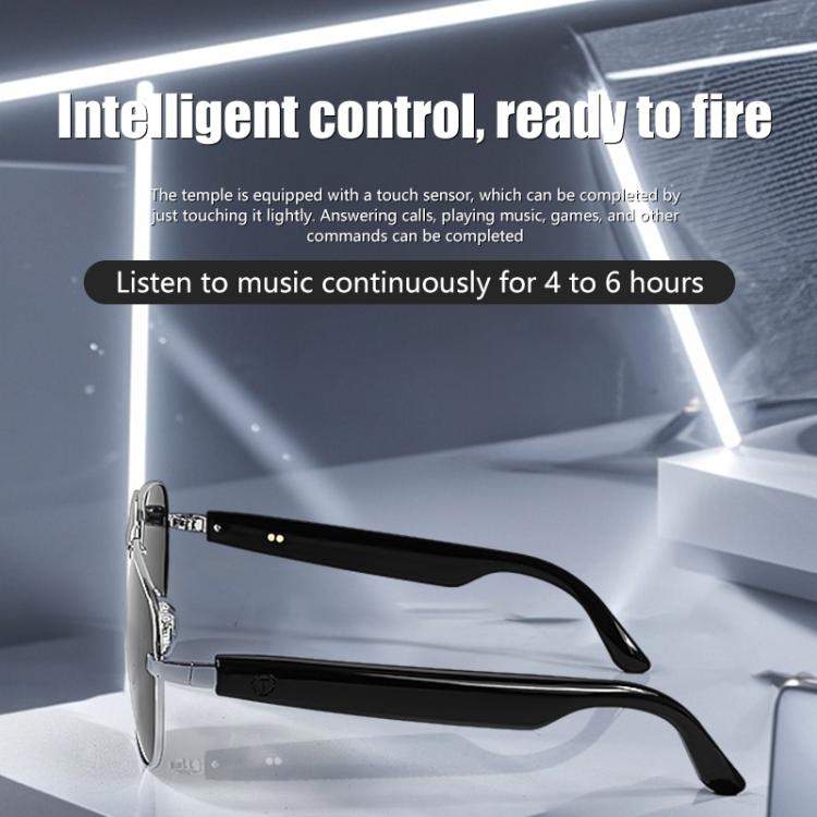GS02 Smart Glasses, Support Voice Assistant / Bluetooth Call / Remote Control Photography(Black)