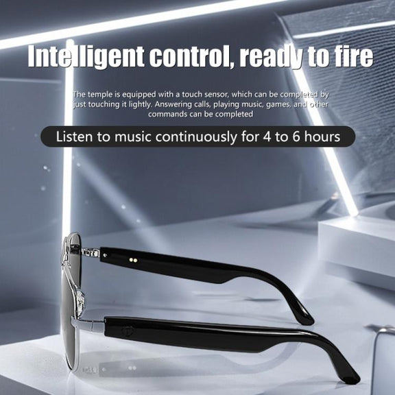 GS02 Smart Glasses, Support Voice Assistant / Bluetooth Call / Remote Control Photography(Brown)