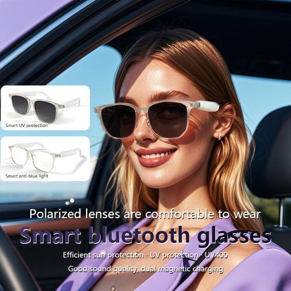 GS03 Smart Glasses, Support AI Smart Chip / Outdoor Sports / Bluetooth Call / Remote Control Photography(White)