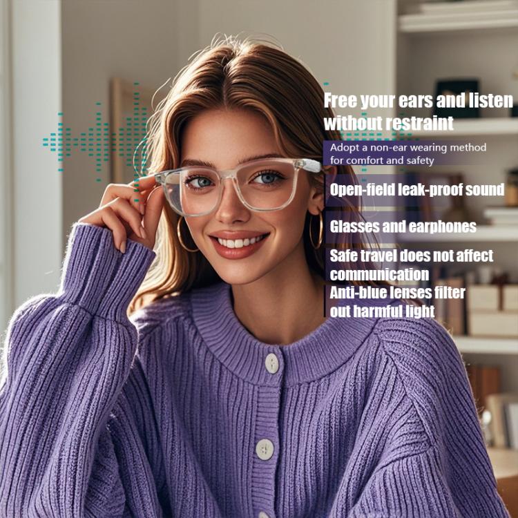 GS03 Smart Glasses, Support AI Smart Chip / Outdoor Sports / Bluetooth Call / Remote Control Photography(Black)