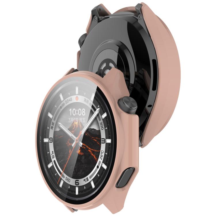For OPPO Watch X2 Tempered Film Integrated PC Watch Protective Case(Cherry Pink) - Watch Case by PMC TechLife | Online Shopping South Africa | PMC TechLife | Buy Now Pay Later Mobicred