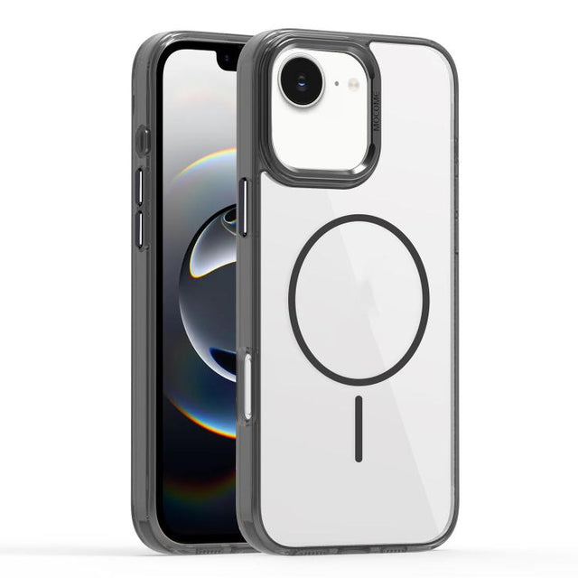 For iPhone 16e Star Shield Thin Circle MagSafe Phone Case(Black)