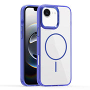 For iPhone 16e Star Shield Thin Circle MagSafe Phone Case(Blue)