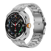 For Samsung Galaxy Watch Ultra 47mm Titanium Alloy Safety Buckle Metal Watch Band(Silver)