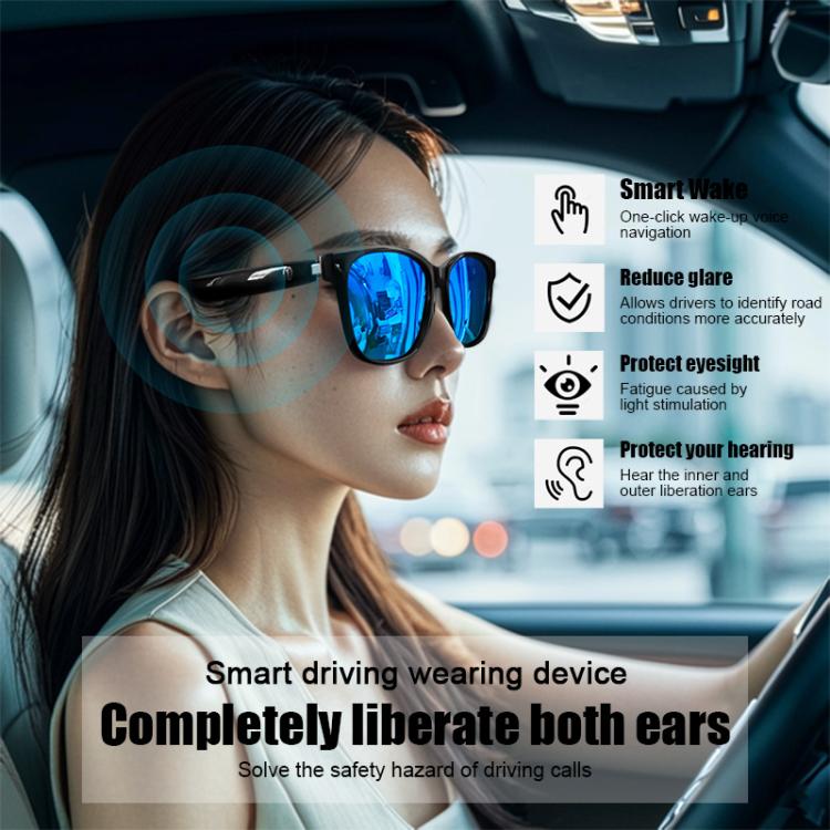GS08 Smart Glasses, Support AI Smart Chip / Bluetooth Call / Smart Driving Navigatiion(Orange)