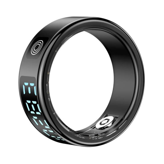 SR08 SIZE 8 Smart Ring, Support Hand Gestures Control / Wellness Tracking / Multiple Sports Modes(Black)
