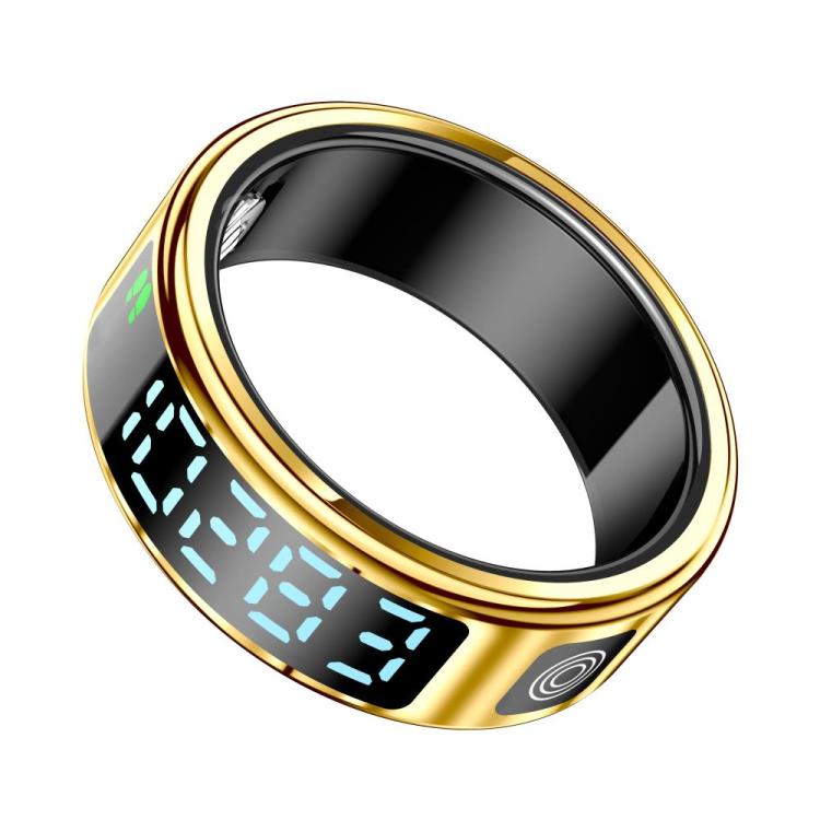 SR08 SIZE 9 Smart Ring, Support Hand Gestures Control / Health Monitoring / Multiple Sports Modes(Gold) - free shipping - PMc TechLife - Order now!