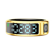 SR08 SIZE 9 Smart Ring, Support Hand Gestures Control / Wellness Tracking / Multiple Sports Modes(Gold)