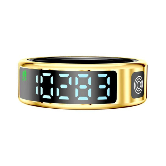 SR08 SIZE 10 Smart Ring, Support Hand Gestures Control / Wellness Tracking / Multiple Sports Modes(Gold)