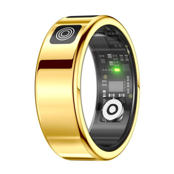 SR08 SIZE 10 Smart Ring, Support Hand Gestures Control / Wellness Tracking / Multiple Sports Modes(Gold)