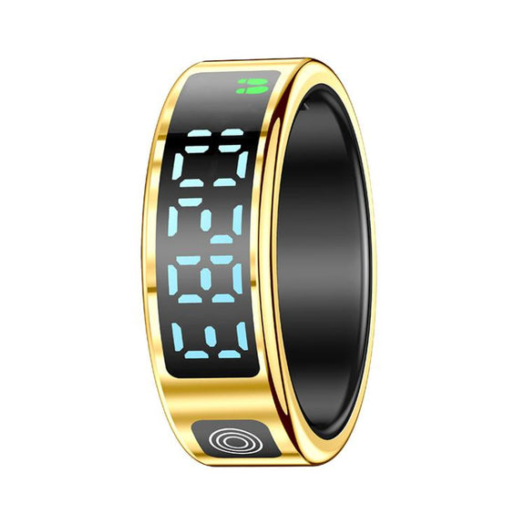 SR08 SIZE 10 Smart Ring, Support Hand Gestures Control / Wellness Tracking / Multiple Sports Modes(Gold)