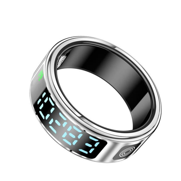 SR08 SIZE 11 Smart Ring, Support Hand Gestures Control / Wellness Tracking / Multiple Sports Modes(Silver)