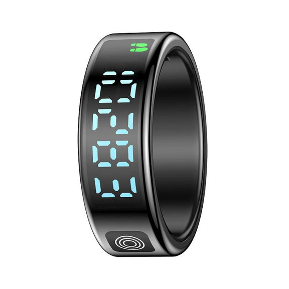 SR08 SIZE 12 Smart Ring, Support Hand Gestures Control / Wellness Tracking / Multiple Sports Modes(Black)