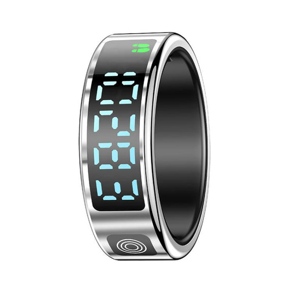 SR08 SIZE 12 Smart Ring, Support Hand Gestures Control / Wellness Tracking / Multiple Sports Modes(Silver)