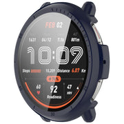 For Amazfit Active 2 A2437 Tempered Film Integrated PC Watch Protective Case(Ink Blue)