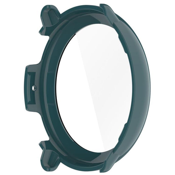 For Amazfit Active 2 A2437 Tempered Film Integrated PC Watch Protective Case(Pine Green)