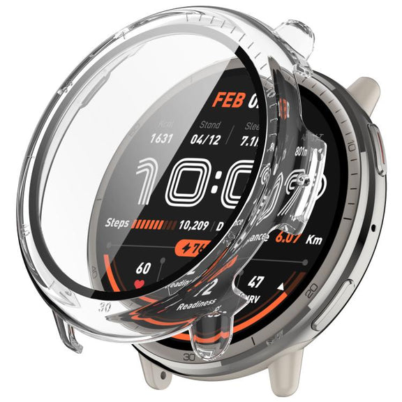 For Amazfit Active 2 A2437 Tempered Film Integrated PC Watch Protective Case(Transparent Color)
