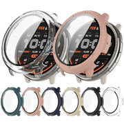 For Amazfit Active 2 A2437 Tempered Film Integrated PC Watch Protective Case(Black)