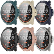 For Amazfit Active 2 A2437 Tempered Film Integrated PC Watch Protective Case(Cherry Pink)