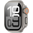 For Apple Watch Series 9/8/7 41mm Change to Ultra 49mm Tempered Film Integrated PC Button Watch Case(Titanium Steel Color) - free shipping - PMC TechLife - Order now!